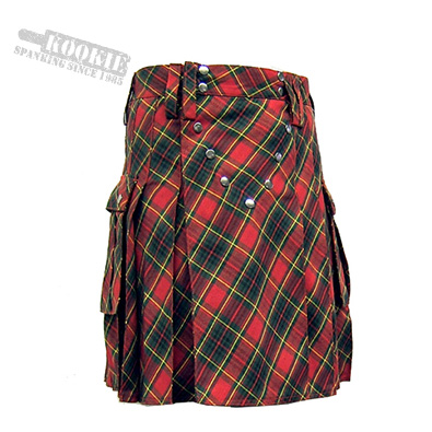 Red Plaid Garment Scottish Kilt